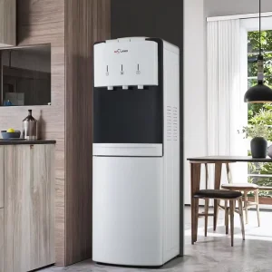 1128 Top-Loading Water Cooler Pump Three-Tap Freestanding Hot and Cold Water Dispenser
