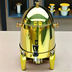 12L Golden Stainless Steel Beverage Dispenser Hotel Catering Heating Drink Container Cold Drinks & Juices 3L 5L Capacities