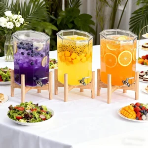 12L PC Drink Dispenser with Tap Commercial Beverage Bucket for Juice Fruit Tea Cola Lemon Water Hotel Buffet Daily Use