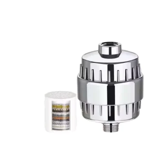 15 18 20 Stage Shower Head Filter Chlorine Removal Water Softener Vitamin C Modern Design Chrome Finish Triple