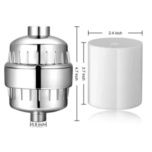 15 Stage Universal Household Bathroom Shower Water Filter with KDF55 & Activated Carbon Chlorine Removal Filter Replacement