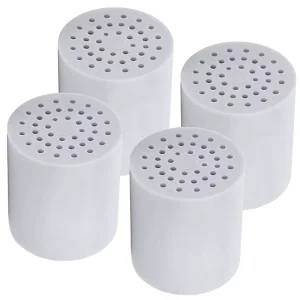 15 Stage Universal Shower Water Filter Cartridges (4 Pack) Removes Chlorine, Microorganisms Hard Water Replacement Shower Filter