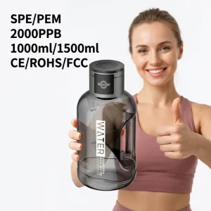 1500ml SPE PEM Hydrogen Water Kettle 2000ppb Molecular Hydrogen Water Pitcher Generator CE