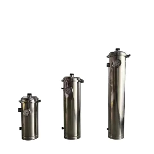 159 3000L Stainless Steel Pipe Ultrafilter Filter PP UF with Pressure Gauge Water Purifier for Home