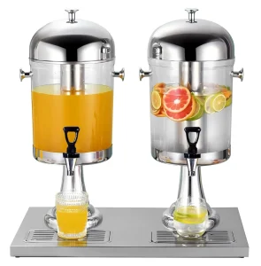 16L Hot Cold Drink Dispenser Stainless Steel Beverage Dispenser with Stand Party Juice Dispenser