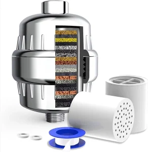 17/20-Stage Vitamin C Universal Shower Filter with Two Replacement Filters