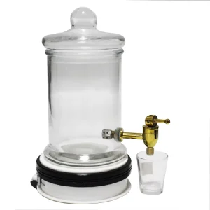 1L Glass Liquid Beverage Dispenser with Tap for Party Juice