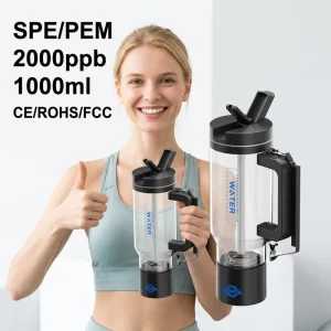 1L SPE PEM Hydrogen Water Pitcher 2000ppb Hydrogen Water Kettle Generator