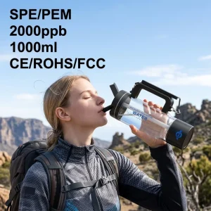1L SPE PEM Molecular H2 Hydrogen Water Kettle 2000ppb Hydrogen Water Pitcher Generator
