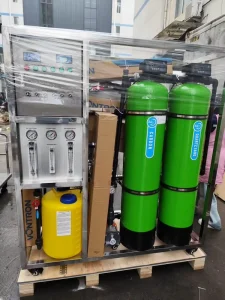1T/H 1000 LPH RO Desalination Plant Reverse Osmosis Water Purification System with PLC Control for Mineral Water Factory