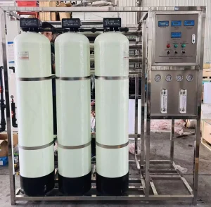 1T/h Commercial RO Drinking Water Treatment Machine 1000LPH PLC Motor Reverse Osmosis System Pump