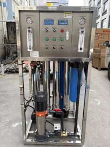 1TPH Two-Stage RO Water Treatment Machine with PLC Control Pressure Vessel and Pump for Laboratory