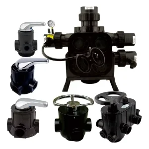2-10 M3/H Manual Metal Multi-Channel Three-Way Control Valve for Water Softening and Pure Water Systems with FRP Tank