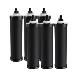 2 Pack Black Water Filter Cartridges, NSF 53 and NSF 401 Certified, Activated Carbon PP, Pitcher Household Filter