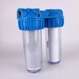 2-Stage 10 Inch Whole House Clear Water Filter Housing with Sediment and CTO Prefilters