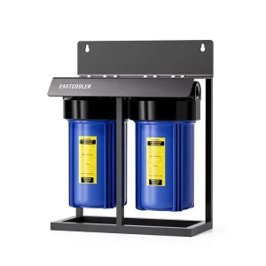 2 Stage Easy Installation Big Blue Whole House Water Filter with 4.5″*10″ Large Capacity Water Treatment Appliances