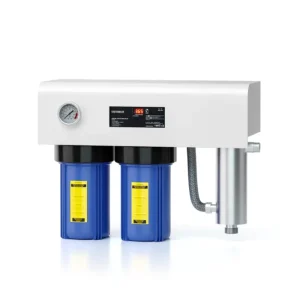2-Stage Freestanding UV Water Filter 10-Inch Rainwater Filter System
