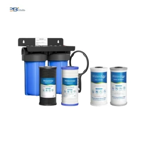 2 Stage Whole House Water Filtration System Match 10 X 4.5 Sediment CTO Filters with Hanging Board for Home Use