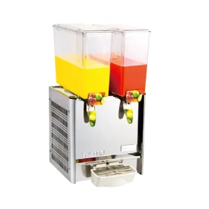 2-Tank Cold Fruit Juice Dispenser Machine for Food and Beverage Shops