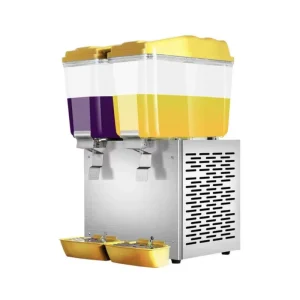2-Tank Electric Juice Dispenser Machine 220V with Cooling Heating and Mixer