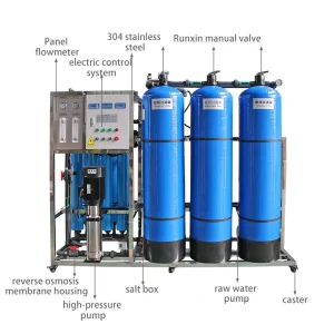2 Ton 5-Stage Reverse Osmosis Water Treatment Machine Commercial Groundwater RO Water Purifier System with PLC Pump