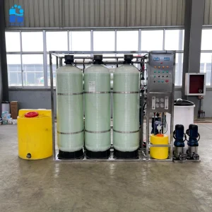 2 m3/h Industrial Water Softener System with PLC Automatic Control and CE Certification