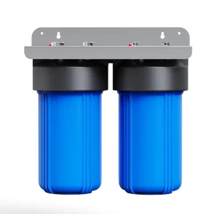2-stage 10-inch Whole-house Water Filter Stainless Steel Durable 300 GPD Flow Rate for Outdoor & RV Use