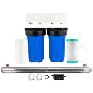 2-stage Big Blue Big Clear 4.5 10 Inch Filter Housing Pre-Filter for Whole House Water Household Home Use