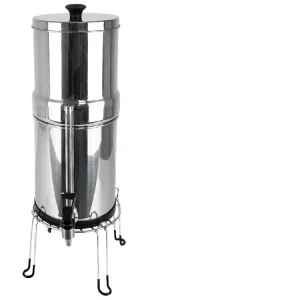 2.25 Gallon 8L Stainless Steel Outdoor Gravity Water Filter Bucket and Purifier