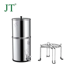 2.25 Gallon Stainless Steel Gravity Fed Water Filter with Activated Carbon Filter