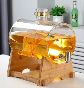 2.5L 5L 7.5L High Borosilicate Glass Barrel Wine Dispenser With Tap Faucet Spigot