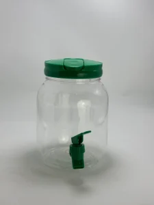 2.5L Green Drink Dispenser with Spigot for Fridge Leakproof Plastic Water Juice Home Party Restaurant Bar Buffet