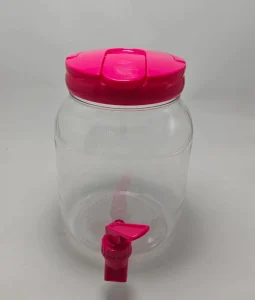 2.5L Rose Red Water Dispenser Gallon Beverage Container with Spigot for Iced Tea Juice