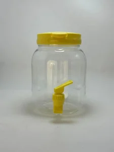 2.5L Yellow Plastic Beverage Dispenser with Spigot