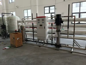 20 Cubic Meter Industrial Reverse Osmosis Water Treatment Machine with RO Membrane Pump PLC Bearing Gearbox Stainless Steel