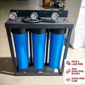 20-Inch 3-Stage Whole House Water Filter System with PFAS Removal for Residential Use
