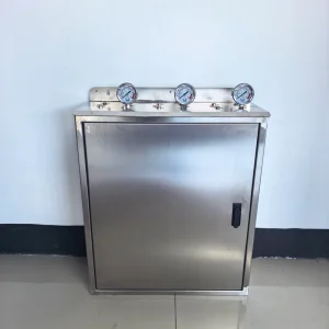 20 Inch Big Blue 3-Stage Whole House Water Filter System with Grade 304 Stainless Steel Cabinet, 1 Inch BSP and UV Protection