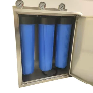 20 Inch Big Blue 3 Stage Whole House Water Filter System with Transparent Housing High Flow for Home