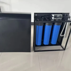 20 Inch “Big Fat” 3 Stage Water Filter With Large Black Housing And UV Sterilization Lamp Suitable For Outdoor Residential Use