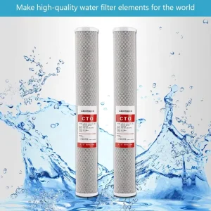 20 Inch CTO Compressed Activated Carbon Water Filter Cartridge for Home Water Filtration and Odor Removal