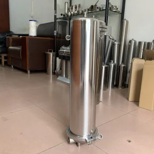 20-Inch Industrial Stainless Steel Water Prefilter Housing, 2mm Thickness, High Working Pressure, Clamp Opening