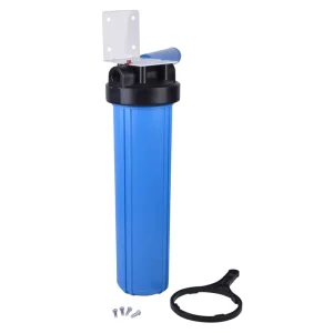 20 Inch One-Stage Electric Manual Water Filter Purifier with White/Clear Plastic Housing for Household Outdoor Use