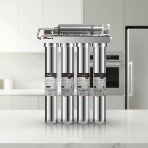 20 Inch Stainless Steel Under Sink Drinking Water Filter 5 Stage Filtration System Self Cleaning High Flow Rate