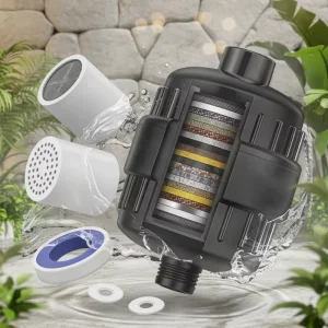 20 States Advanced Technology Multi Stage Filtration Shower Filter With 1 Cartridge For Hard Water Remove Chlorine And Skincare