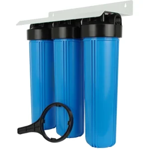 20 X 4.5 Whole House Triple Water Filter System 3stage Wall Mount with 20Inch Filter Housing