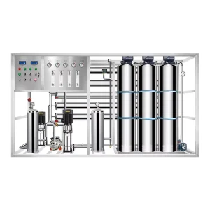 2000 L/H Stainless Steel Industrial Double-Stage RO Filtration System with PLC Control Electronics for High-Purity UPW