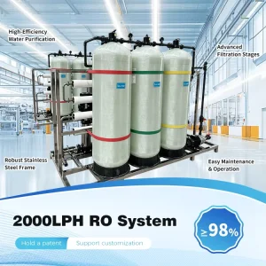 2000L RO System Equipment Water Treatment Machine RO Water Treatment Plant