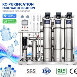 2000L RO Water Purification System with Boiler Feed Desalination and Softener