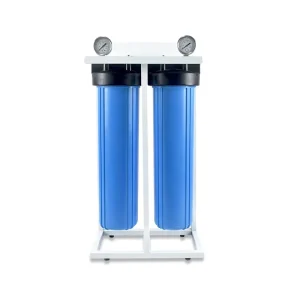 20inch Whole House Water Filtration System 2 Stage Big Blue Water Filter with Jumbo Housing and Pressure Gauge