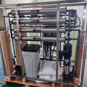 220V RO Water Purifier System 1000L Per Hour with Pump Pressure Vessel PLC Bearing for Laboratory Hospital Use